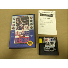 Bulls vs Lakers and the NBA Playoffs Sega Genesis Complete in Box manual torn Bulls vs Lakers and the NBA Playoffs Sega Genesis Complete in Box manual torn