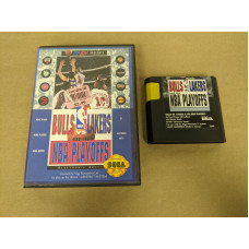 Bulls vs Lakers and the NBA Playoffs Sega Genesis Cartridge and Case Bulls vs Lakers and the NBA Playoffs Sega Genesis Cartridge and Case