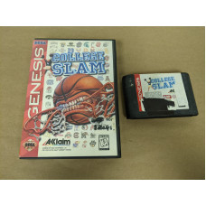 College Slam Sega Genesis Cartridge and Case damaged label College Slam Sega Genesis Cartridge and Case damaged label