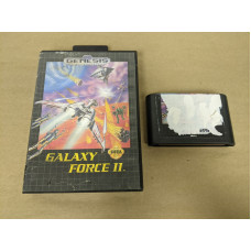 Galaxy Force II Sega Genesis Cartridge and Case cartridge label torn Galaxy Force II Sega Genesis Cartridge and Case cartridge label torn