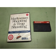 Marksman Shooting and Trap Shooting Sega Master System Cartridge and Case Marksman Shooting and Trap Shooting Sega Master System Cartridge and Case