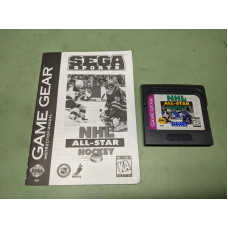 NHL All-Star Hockey Sega Game Gear Disk and Manual