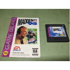 Madden 95 Sega Game Gear Disk and Manual
