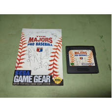 Majors Pro Baseball Sega Game Gear Disk and Manual