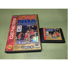 Tecmo Super NBA Basketball Sega Genesis Cartridge and Case